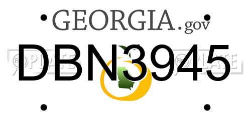 DBN3945 Georgia License Plate