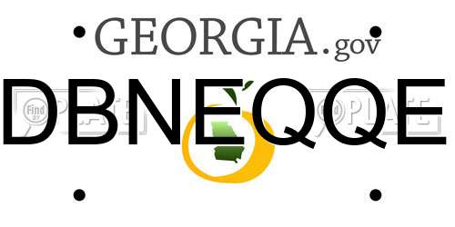 DBNEQQE Georgia License Plate