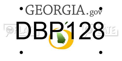 DBP128 Georgia License Plate