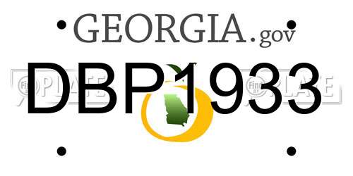 DBP1933 Georgia License Plate