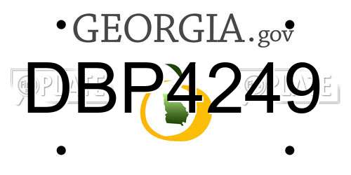 DBP4249 Georgia License Plate