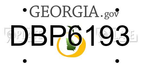 DBP6193 Georgia License Plate