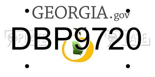 DBP9720 Georgia License Plate