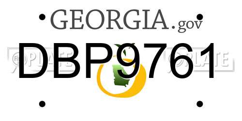 DBP9761 Georgia License Plate