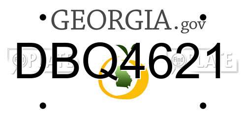 DBQ4621 Georgia License Plate