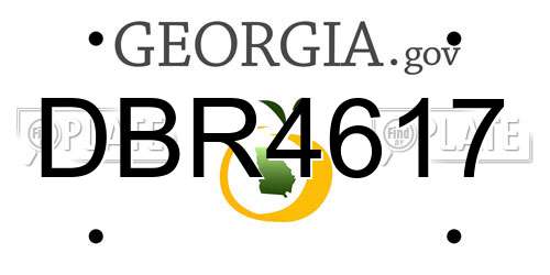 DBR4617 Georgia License Plate