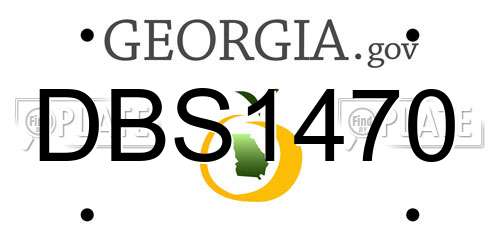 DBS1470 Georgia License Plate