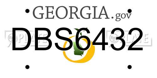 DBS6432 Georgia License Plate
