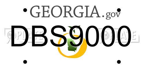 DBS9000 Georgia License Plate