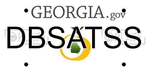 DBSATSS Georgia License Plate