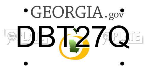 DBT27Q Georgia License Plate
