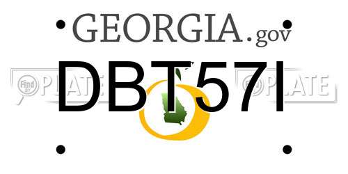 DBT57I Georgia License Plate