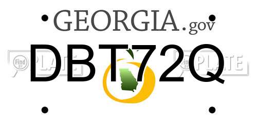 DBT72Q Georgia License Plate