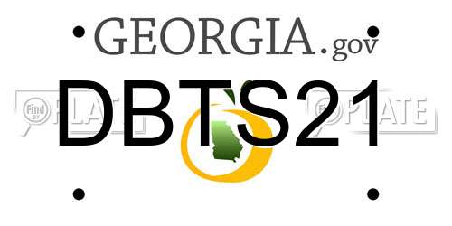 DBTS21 Georgia License Plate