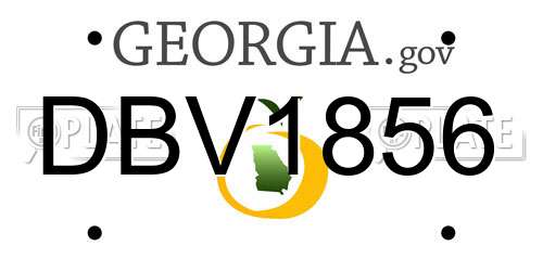 DBV1856 Georgia License Plate