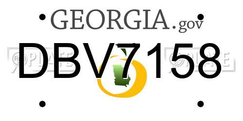 DBV7158 Georgia License Plate