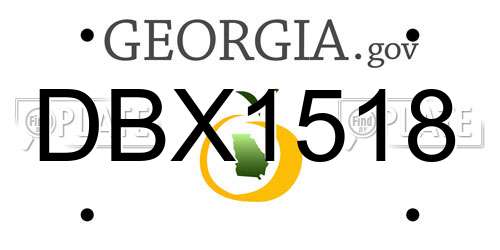 DBX1518 Georgia License Plate
