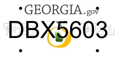 DBX5603 Georgia License Plate
