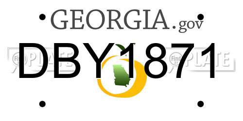 DBY1871 Georgia License Plate