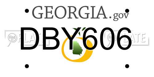 DBY606 Georgia License Plate