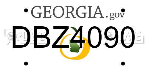 DBZ4090 Georgia License Plate
