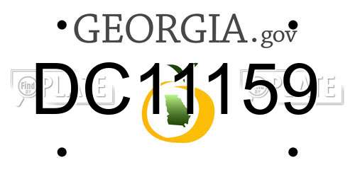 DC11159 Georgia License Plate