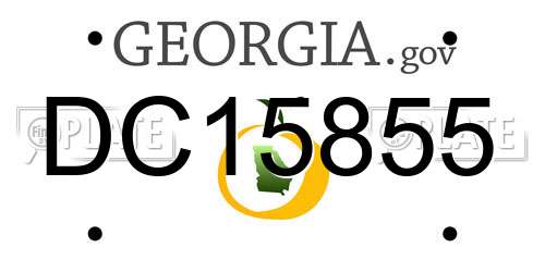 DC15855 Georgia License Plate