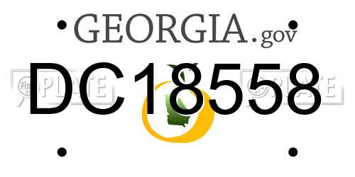 DC18558 Georgia License Plate