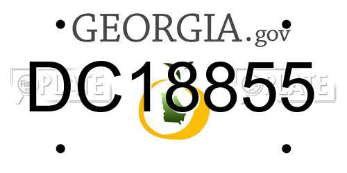 DC18855 Georgia License Plate