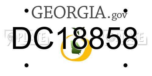 DC18858 Georgia License Plate