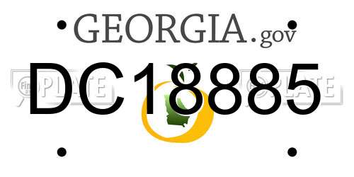 DC18885 Georgia License Plate