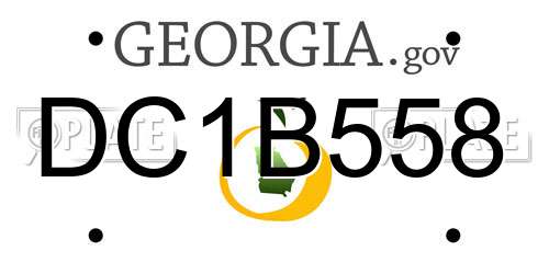 DC1B558 Georgia License Plate
