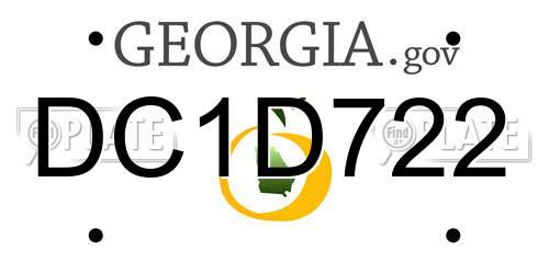 DC1D722 Georgia License Plate