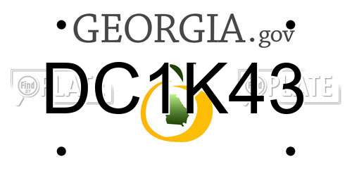 DC1K43 Georgia License Plate