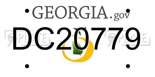 DC20779 Georgia License Plate
