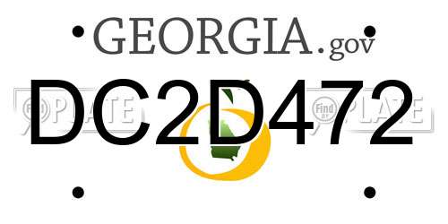 DC2D472 Georgia License Plate