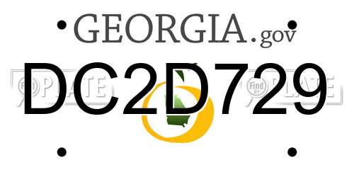 DC2D729 Georgia License Plate