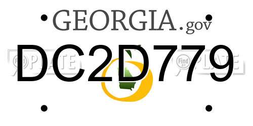 DC2D779 Georgia License Plate
