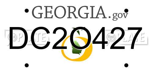 DC2O427 Georgia License Plate