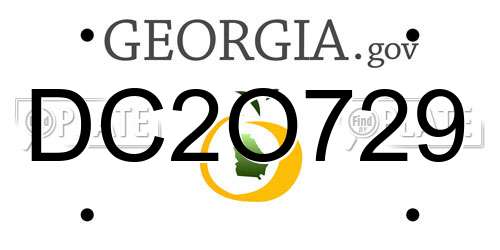 DC2O729 Georgia License Plate