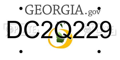 DC2Q229 Georgia License Plate