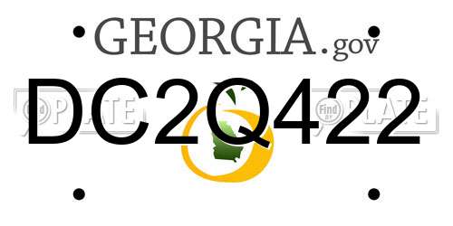DC2Q422 Georgia License Plate