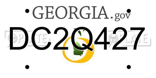 DC2Q427 Georgia License Plate