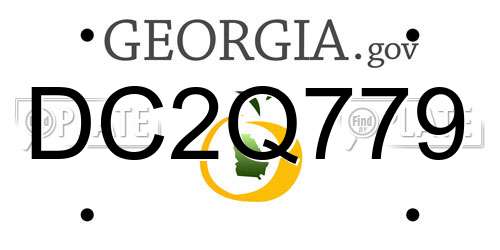 DC2Q779 Georgia License Plate