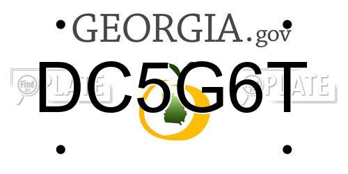 DC5G6T Georgia License Plate