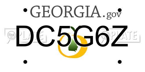 DC5G6Z Georgia License Plate