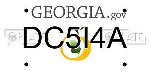 DC5I4A Georgia License Plate