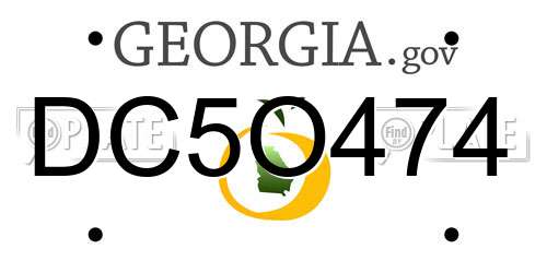 DC5O474 Georgia License Plate