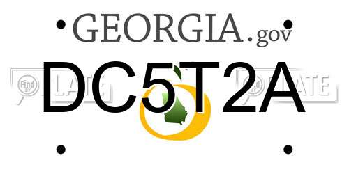 DC5T2A Georgia License Plate