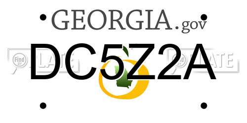 DC5Z2A Georgia License Plate